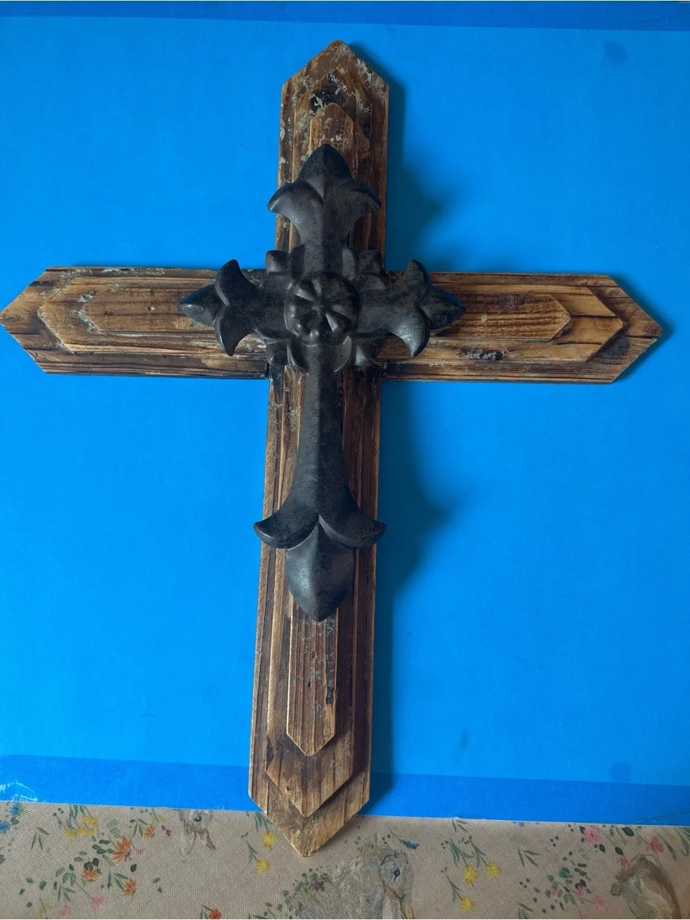 Rustic Brown Wooden Wall Cross - Brown Home Wall Decor